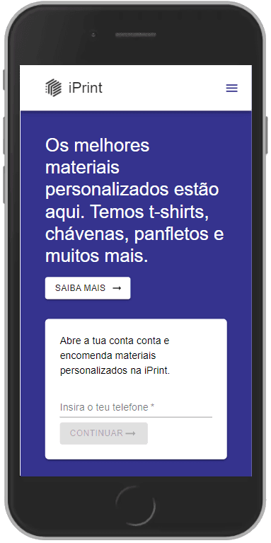 iPrint mockup - iPrint Web application in Mobile